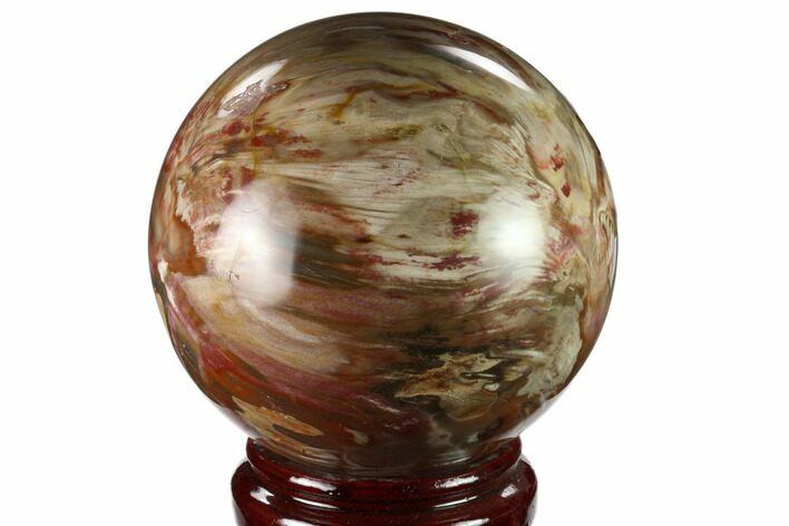 Colorful Petrified Wood Sphere - Madagascar #133830